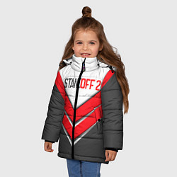 Куртка зимняя для девочки Standoff 2, цвет: 3D-черный — фото 2