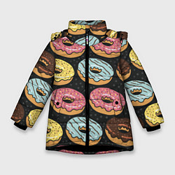 Куртка зимняя для девочки Сладкоежка, цвет: 3D-черный