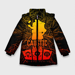 Куртка зимняя для девочки Apex Legends Caustic Main, цвет: 3D-черный