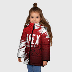 Куртка зимняя для девочки APEX LEGENDS, цвет: 3D-светло-серый — фото 2