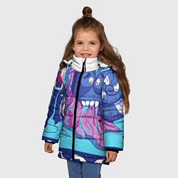 Куртка зимняя для девочки Улитка, цвет: 3D-черный — фото 2