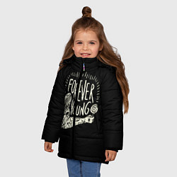 Куртка зимняя для девочки Вечно молодой, цвет: 3D-черный — фото 2