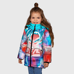 Куртка зимняя для девочки Гоку, цвет: 3D-светло-серый — фото 2