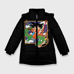 Куртка зимняя для девочки Dragon Ball, цвет: 3D-черный