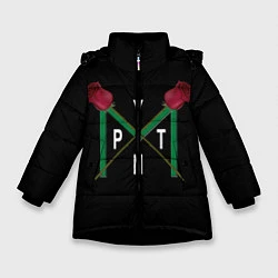 Куртка зимняя для девочки Пайтон Мурмайер, цвет: 3D-черный