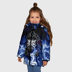 Куртка зимняя для девочки ВЕДЬМАК, цвет: 3D-черный — фото 2