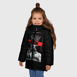 Куртка зимняя для девочки Король, цвет: 3D-черный — фото 2