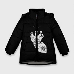 Куртка зимняя для девочки Выжигющий Искру, цвет: 3D-светло-серый
