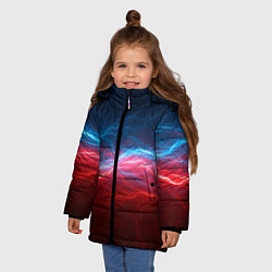 Куртка зимняя для девочки Огонь и лёд, цвет: 3D-черный — фото 2