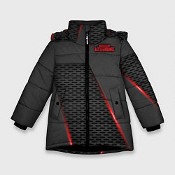 Куртка зимняя для девочки PUBG, цвет: 3D-черный