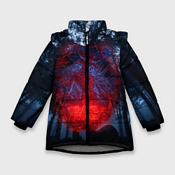 Куртка зимняя для девочки Demogorgon Stranger Things, цвет: 3D-светло-серый