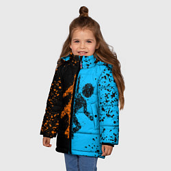 Куртка зимняя для девочки Portal, цвет: 3D-черный — фото 2