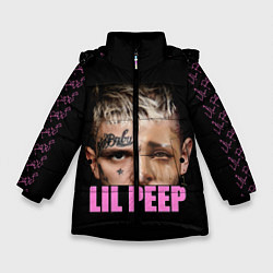 Куртка зимняя для девочки Lil Peep, цвет: 3D-черный