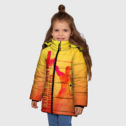 Куртка зимняя для девочки Be your own Superhero, цвет: 3D-черный — фото 2