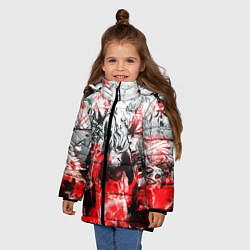 Куртка зимняя для девочки One-Punch Man Collage, цвет: 3D-черный — фото 2