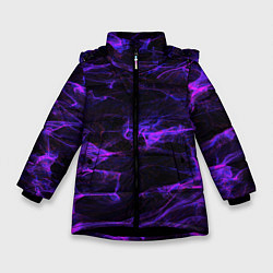 Куртка зимняя для девочки Текстуры, цвет: 3D-черный