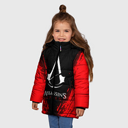 Куртка зимняя для девочки Assassin’s Creed, цвет: 3D-светло-серый — фото 2