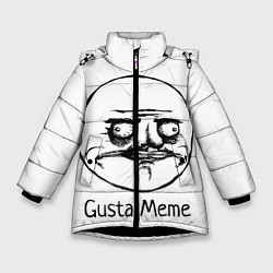 Куртка зимняя для девочки Gusta Meme, цвет: 3D-черный