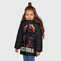 Куртка зимняя для девочки Katarina, цвет: 3D-светло-серый — фото 2