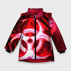 Куртка зимняя для девочки Plague Inc LB Oko, цвет: 3D-красный