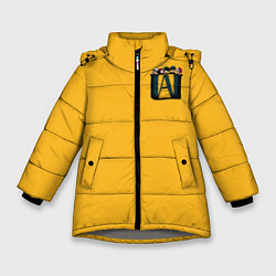 Куртка зимняя для девочки Моя геройская академия, цвет: 3D-светло-серый