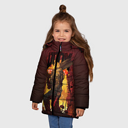 Куртка зимняя для девочки Doom Eternal, цвет: 3D-светло-серый — фото 2