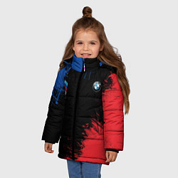 Куртка зимняя для девочки БМВ Мотоспорт, цвет: 3D-красный — фото 2
