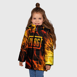 Куртка зимняя для девочки PUBG, цвет: 3D-черный — фото 2