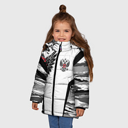 Куртка зимняя для девочки Камуфляж Россия, цвет: 3D-красный — фото 2