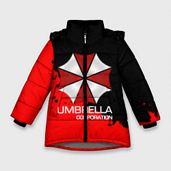 Куртка зимняя для девочки UMBRELLA CORP, цвет: 3D-светло-серый