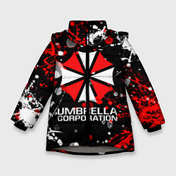 Куртка зимняя для девочки UMBRELLA CORPORATION, цвет: 3D-светло-серый