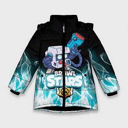 Куртка зимняя для девочки BRAWL STARS 8-BIT, цвет: 3D-черный