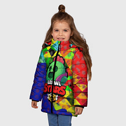 Куртка зимняя для девочки BRAWL STARS SPIKE, цвет: 3D-красный — фото 2