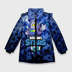 Куртка зимняя для девочки BRAWL STARS RICOCHET, цвет: 3D-черный