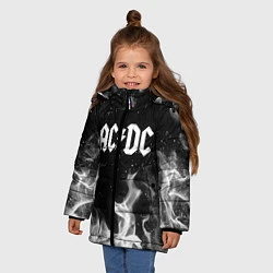 Куртка зимняя для девочки AC DC, цвет: 3D-черный — фото 2