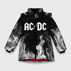Куртка зимняя для девочки AC DC, цвет: 3D-красный