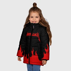 Куртка зимняя для девочки METALLICA, цвет: 3D-черный — фото 2