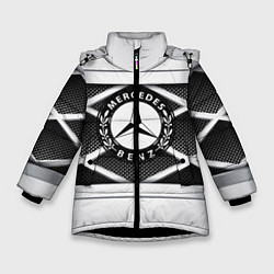 Куртка зимняя для девочки MERCEDES-BENZ, цвет: 3D-черный