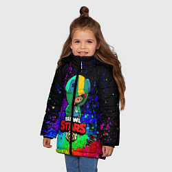 Куртка зимняя для девочки Леон, цвет: 3D-черный — фото 2