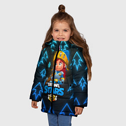 Куртка зимняя для девочки Brawl Stars Dragon Knight Jessie, цвет: 3D-черный — фото 2