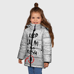 Куртка зимняя для девочки Rush B, цвет: 3D-черный — фото 2