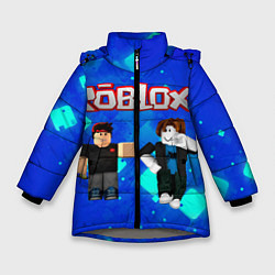 Куртка зимняя для девочки ROBLOX, цвет: 3D-светло-серый