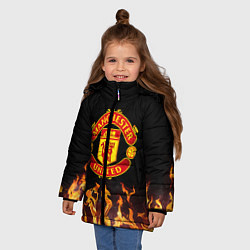 Куртка зимняя для девочки МАНЧЕСТЕР ЮНАЙТЕД, цвет: 3D-красный — фото 2