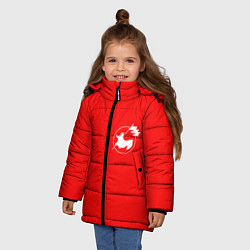 Куртка зимняя для девочки Корги, цвет: 3D-черный — фото 2