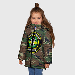 Куртка зимняя для девочки Войска связи, цвет: 3D-красный — фото 2