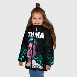 Куртка зимняя для девочки Тима Белорусских, цвет: 3D-черный — фото 2