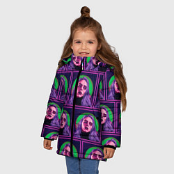 Куртка зимняя для девочки БИЛЛИ АЙЛИШ, цвет: 3D-черный — фото 2