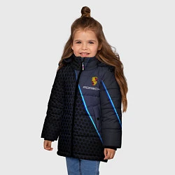 Куртка зимняя для девочки PORSCHE, цвет: 3D-черный — фото 2