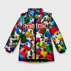 Куртка зимняя для девочки Roblox Cubes, цвет: 3D-черный