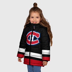 Куртка зимняя для девочки Монреаль Канадиенс, цвет: 3D-черный — фото 2